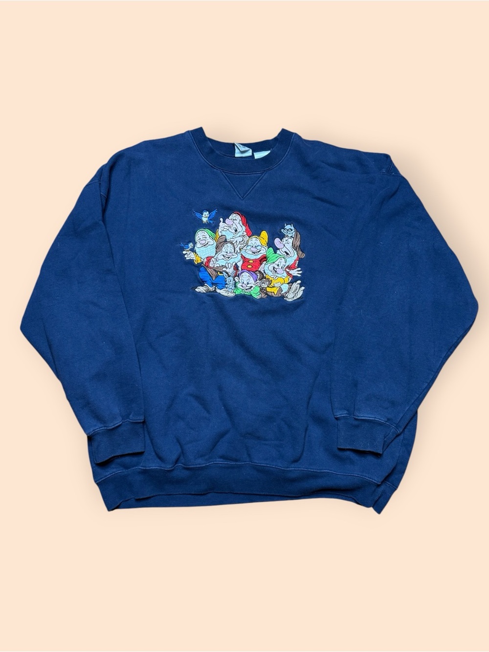 Vintage 1990s Disney Seven Dwarves Crewneck Sweatshirt Men’s 2XL Blue Vtg 90s